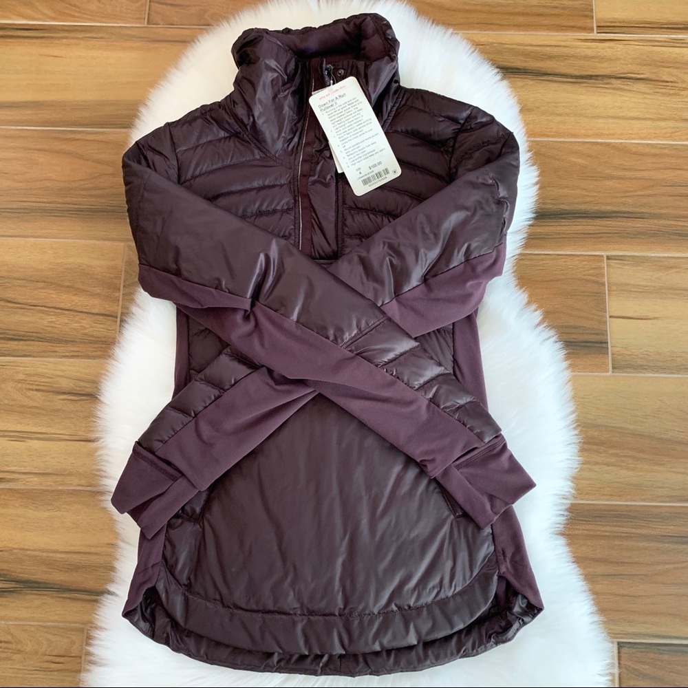 Black cherry lululemon down for a run pullover 2